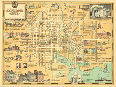 Historical Map Of Old Baltimore Curtis Wright Maps