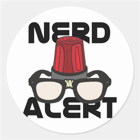Nerd Alert Classic Round Sticker