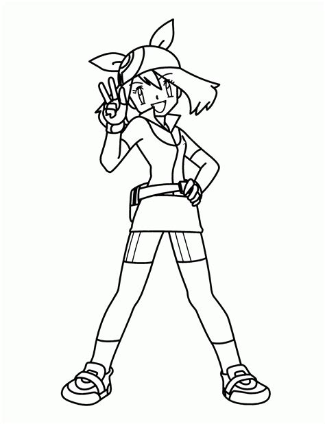 Pokemon Trainer Coloring Pages At Free Printable