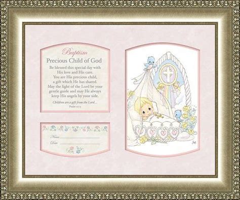 Precious Moments Baptism Poem Plaque For Girl Personalize Psalm 127 Baptism Girl Moments