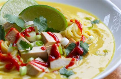 Thai Green Curry Noodle Soup 2 Ways Recipe Healthy Work Snacks