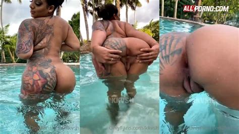 Kkvsh Nude Spreading Her Ass In The Pool Allxporno