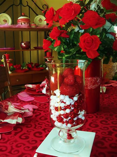 Display Of A Beautiful Valentine Setting Beautiful Valentine Table