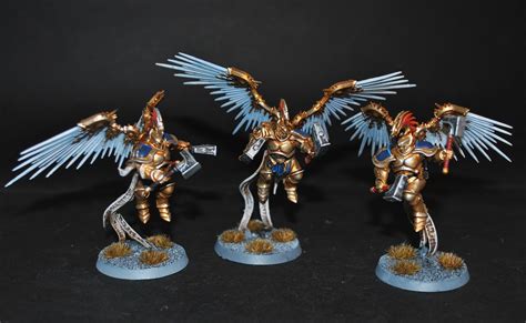 Silver And Blue Minis Warhammer Age Of Sigmar Stormcast Eternals Army