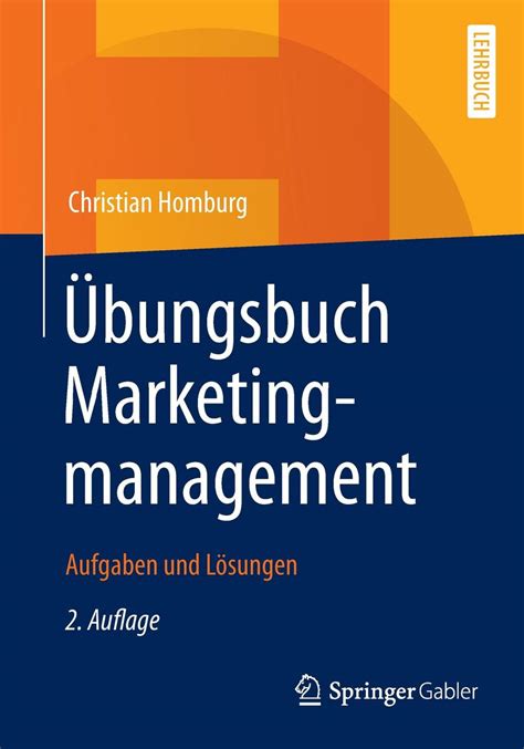 Übungsbuch Marketingmanagement Von Christian Homburg Buch Thalia