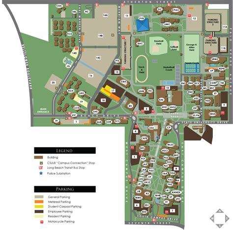 Csulb Map Of Campus Dakota Map