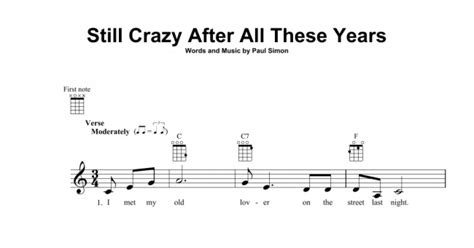 Still Crazy After All These Years Ukulele Print Sheet Music Now