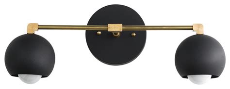 Modern bath & vanity lighting at 2modern. Modern Black Brass Orb Shade Vanity Light - Contemporary ...