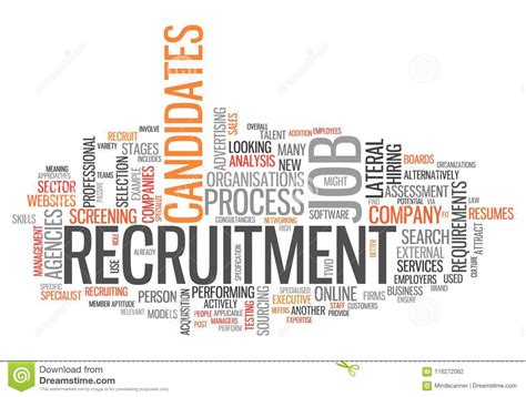 Word Cloud Recruitment stock illustration. Illustration of posters - 116272062