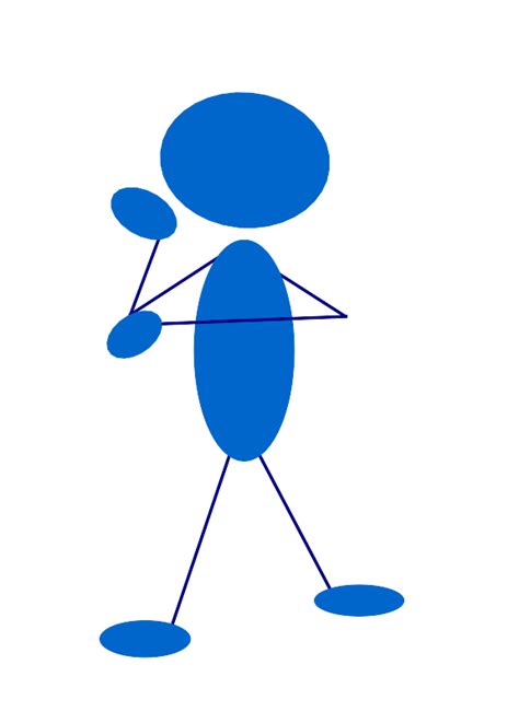 Thinking Blue Stick Man Clip Art At Vector Clip Art Online