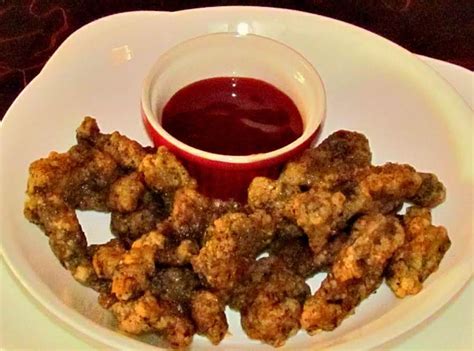 Dip each piece of gizzards into the egg and put in the seasoned flour. Tender Chicken Gizzards Recipe | Just A Pinch Recipes