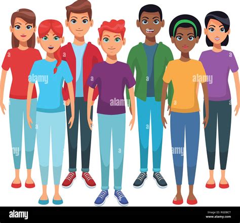 group of friends cartoon Stock Vector Image & Art - Alamy