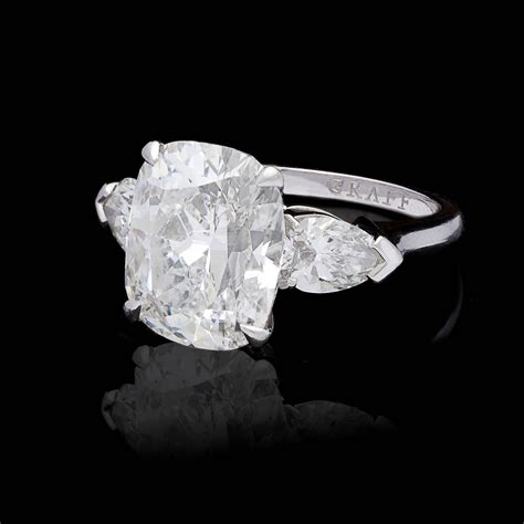 Graff 714 Carat Diamond Platinum Three Stone Ring For Sale At 1stdibs