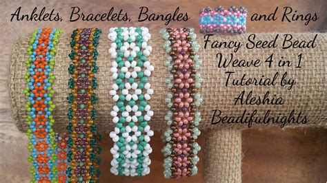 Fancy Seed Bead Weave 4 In 1 Tutorial Youtube