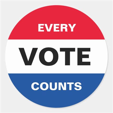Every Vote Counts Sticker Uk