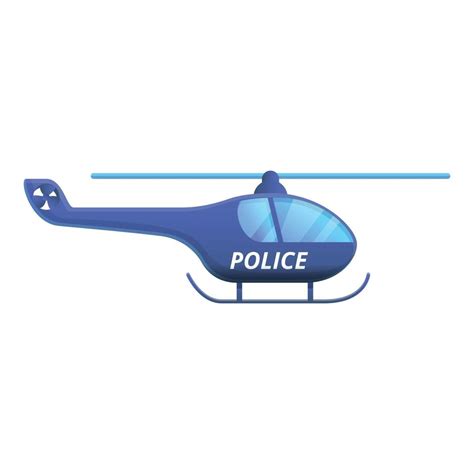 Icono De Helicóptero De La Policía Estilo De Dibujos Animados 14224864
