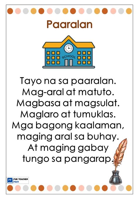 Filipino Reading Passages Mga Tulang Pambata Fun Teacher Files