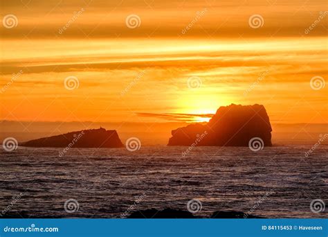 Pacific Coast Sunset Big Sur California Usa Stock Image Image Of