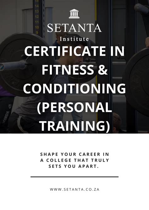 Setanta Institute South Africa Strength And Conditioning Courses