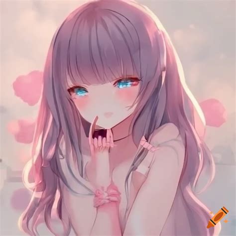 Cute Pastel Pink Anime Girl