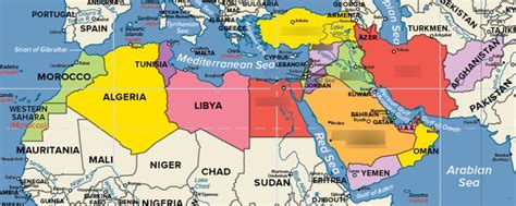 Political Map Of The Middle East And North Africa Map Of Eastern Europe