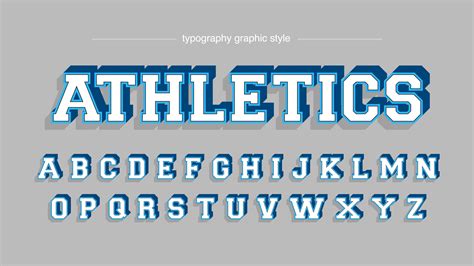 Blue Varsity College Slab Serif Typography 692749 Vector Art At Vecteezy