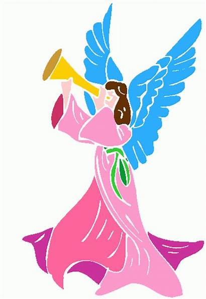 Angel Clip Trumpet Angels Clipart Christmas Blowing