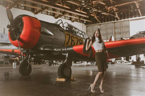 Vintage Pinup And Airplane Photography