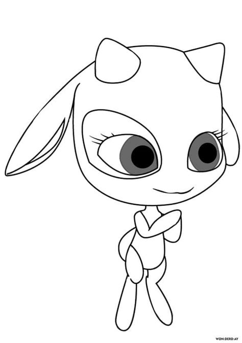 Print Cute Kwamis From Miraculous Ladybugs Coloring Pages Coloriage