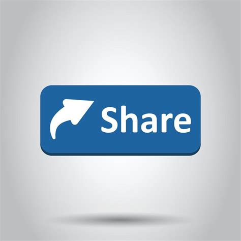 Share Button Icon In Flat Style Arrow Sign Vector Illustration On