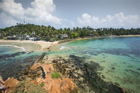 Tropical Beach In The Town Of Mirissa Sri Lanka Editorial Stock Image
