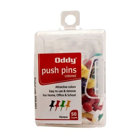 Buy Online Oddy Push Pins Damroo Shape Pack Of 50 In Uae