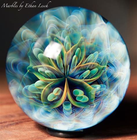 1 65 Handmade Marble Signed By ~ethan Lesch~ Borosilicate Boro Art Mib Glass Paperweights