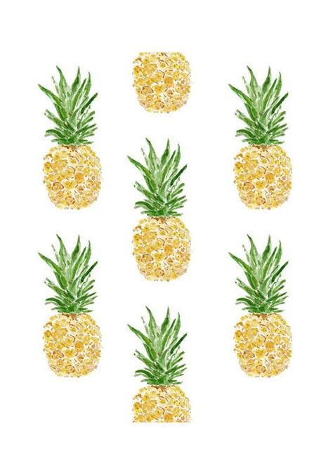 Pineapples Art Print Kitche From Thejoyofcolor On Wanelo
