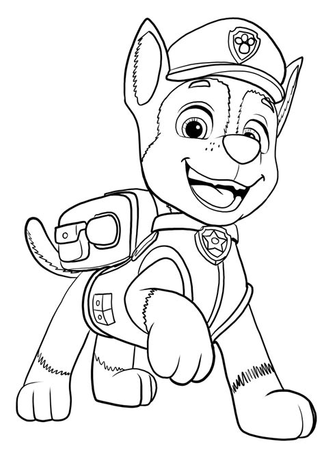 Ausmalbilder chase von paw patrol