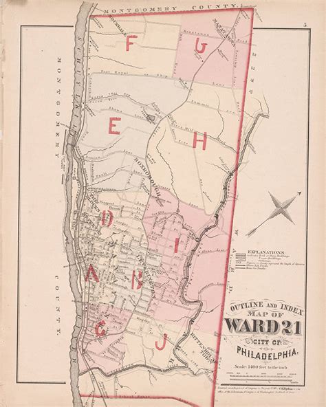 City Atlas Of Philadelphia 21st And 28th Wards 1875 21st Ward Index