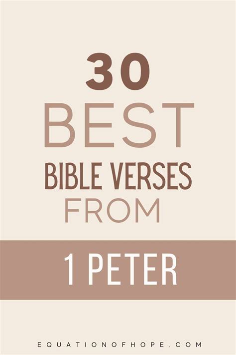 30 Best Bible Verses From 1 Peter Equationofhope