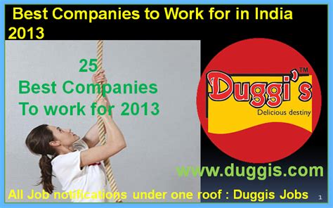 Idbi federal life insurance co is a insurance company and has headquarters in mumbai, maharashtra, india. Duggis Jobs: Best Companies to Work for in India 2013