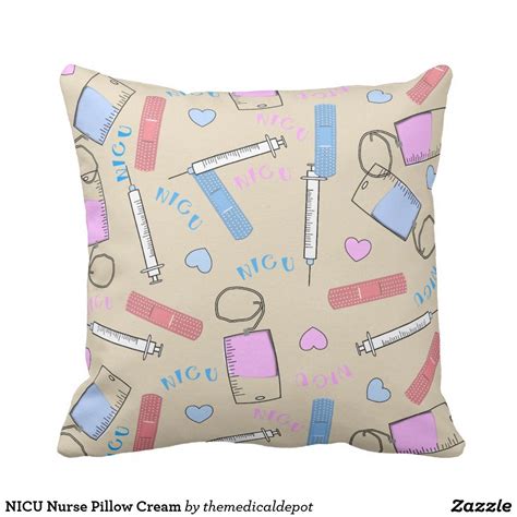 Nicu Nurse Pillow Cream Zazzle Nicu Nurse Pillows Nicu