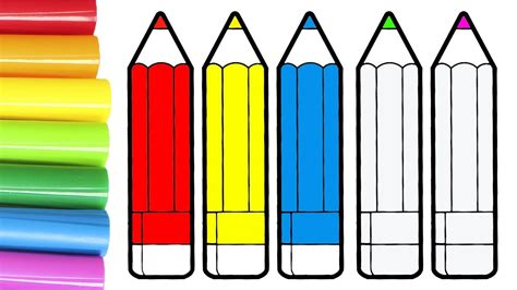 Dibuja Y Colorea 🎨 Aprende A Colorear Lápices De Colores Videos
