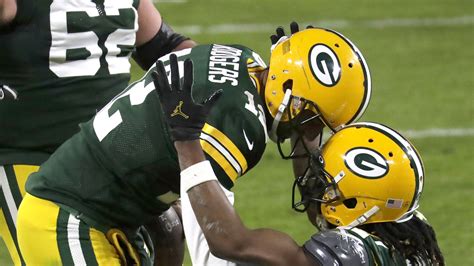 Green Bay Packers Davante Adams Finishes Job For Aaron Rodgers 400th
