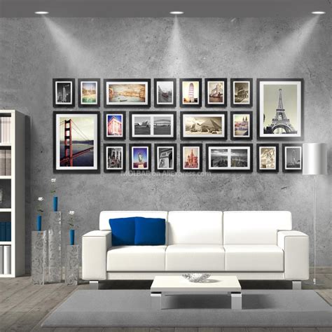Large Modern Style Photo Wall Wooden Frames 71216 Inch