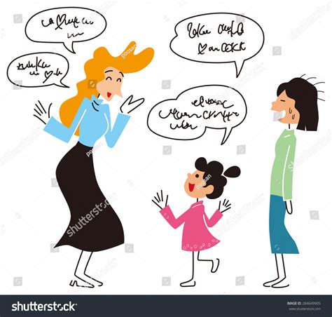 Girl Who Speaks Many Languages Clipart