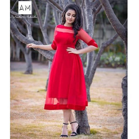 Simple Red Frock Design Dresses Images 2022