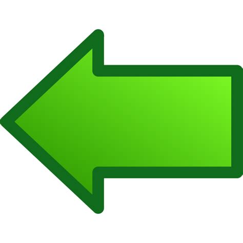 Green Arrow Pointing Left Vector Image Free Svg
