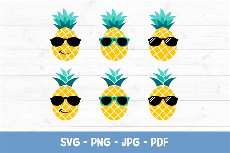 Pineapple With Sunglasses Svg Pineapple Svg Summer Svg Etsy