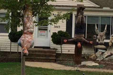 Gruesome Halloween Display Close To School Slammed By Neighbours For