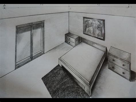 There were no how to draw books with tips for drawing perspective in the middle ages. How to draw -Bedroom with nightstand - Two point ...