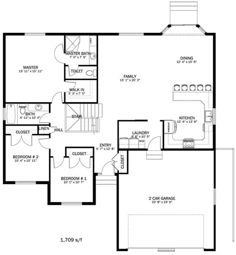 Craftsman Plan 1709 Square Feet 3 Bedrooms 2 Bathrooms 2802 00034