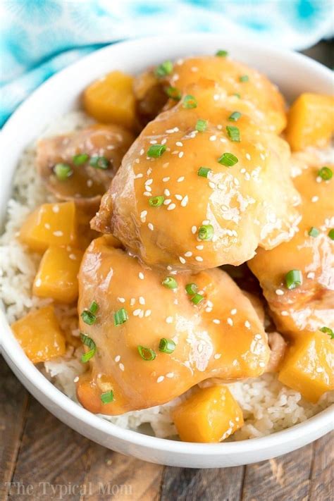 Easy Pineapple Chicken Thighs In Oven Hawaiian Chicken Thighs